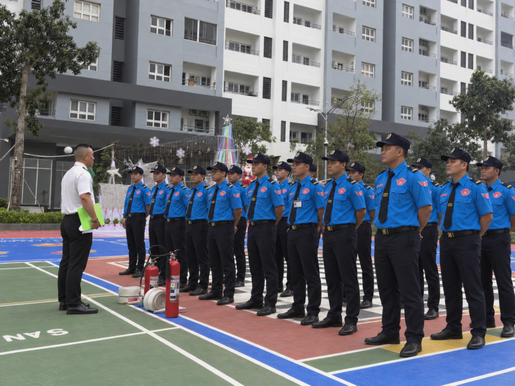 AN NINH CẢNH VỆ ĐÀO TẠO PCCC VÀ CỨU NẠN CỨU HỘ CHO LỰC LƯỢNG BẢO VỆ TẠI CONIC BOULEVARD